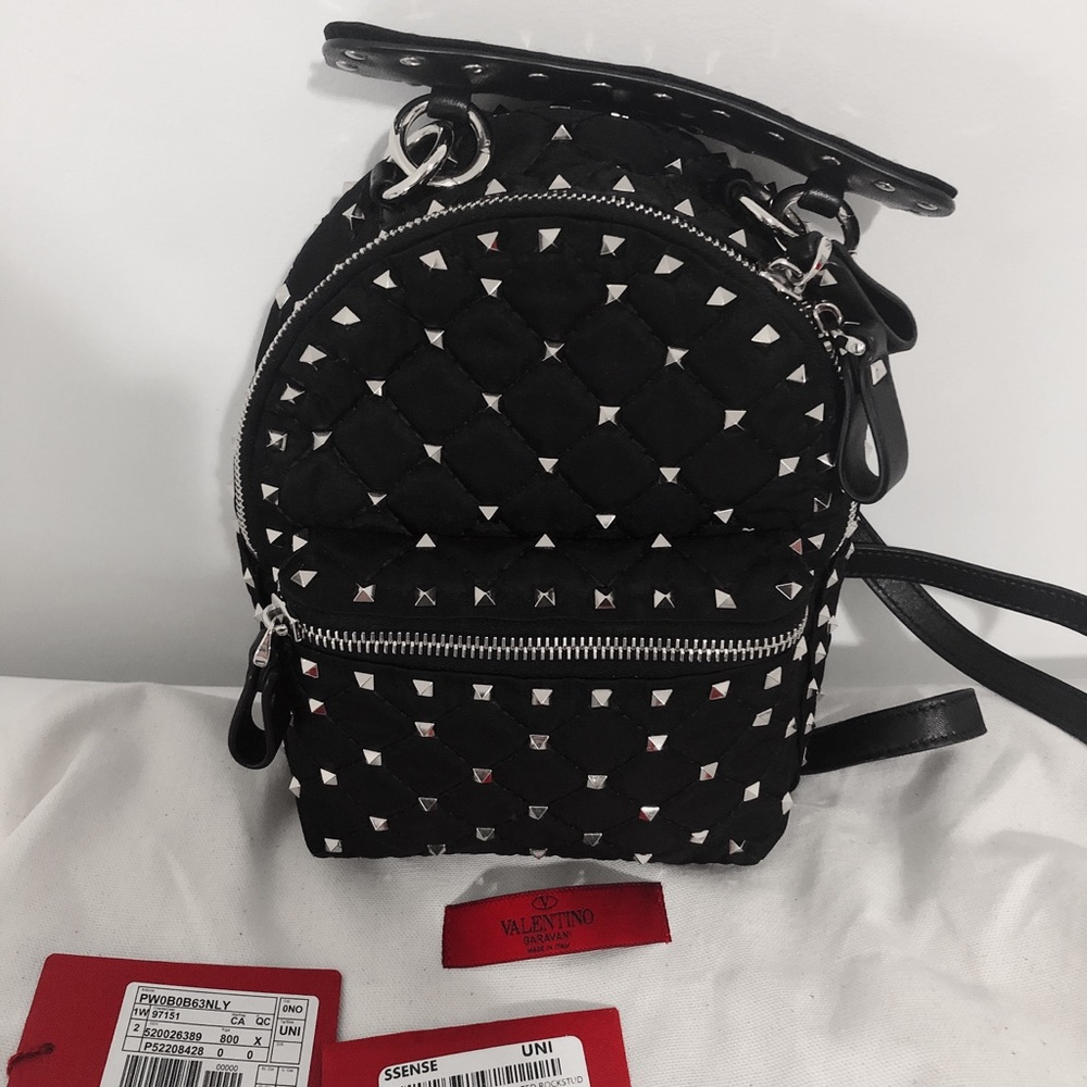(Sold)Valentino mini quilted rockstud backpack
